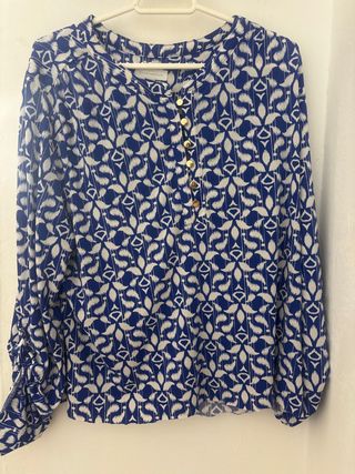 Blusa Charter Club azul estampada