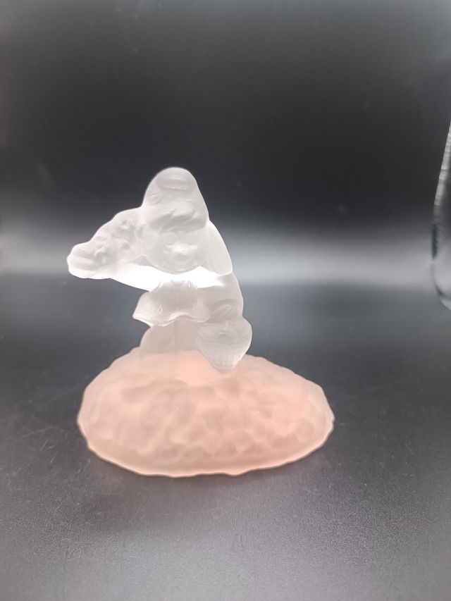 Statuetta Puffetta vetro satinato