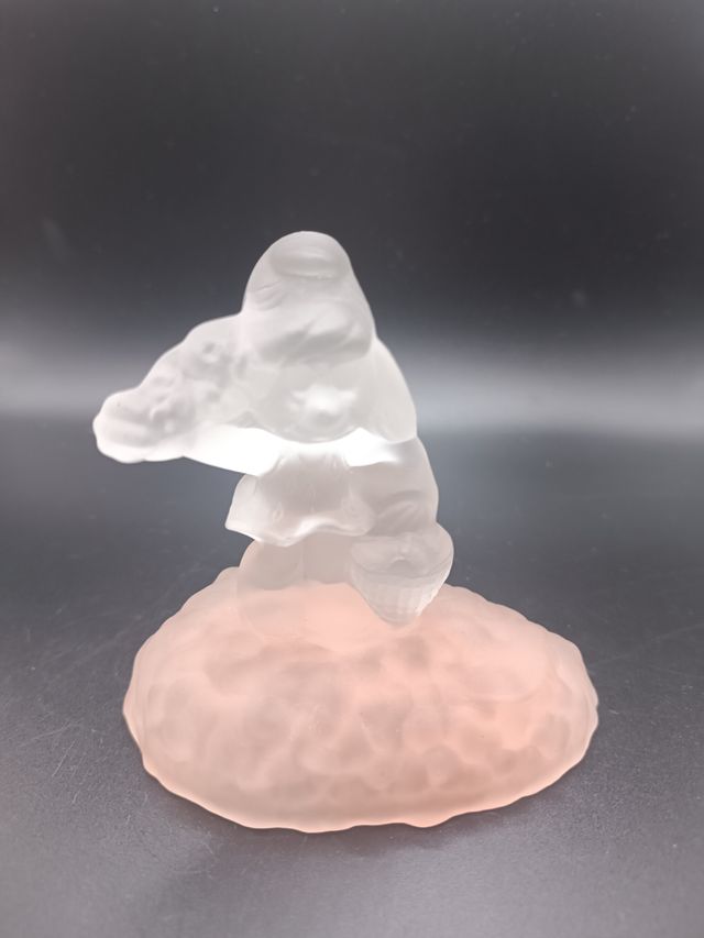 Statuetta Puffetta vetro satinato