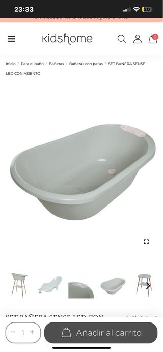 Bañera bebé Jou Sense Led con patas