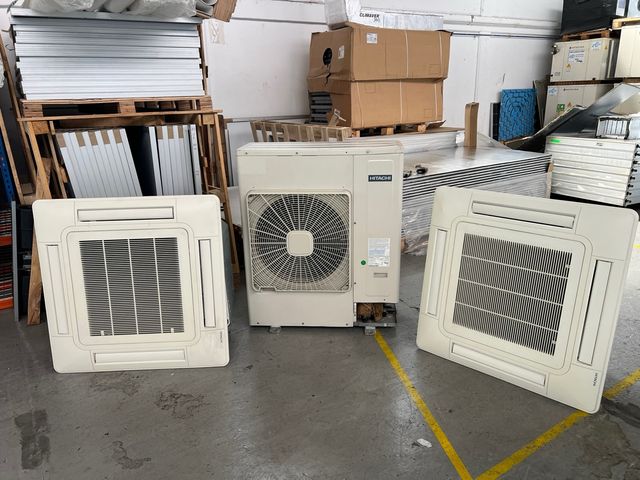 Hitachi 2x1 Cassette 4 Vías Aire Acondicionado