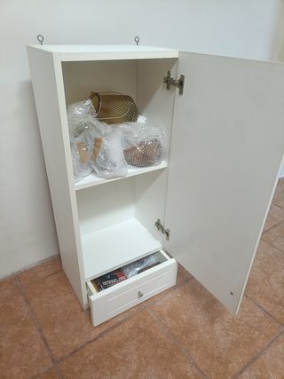 Armario baño colgante blanco - Madera