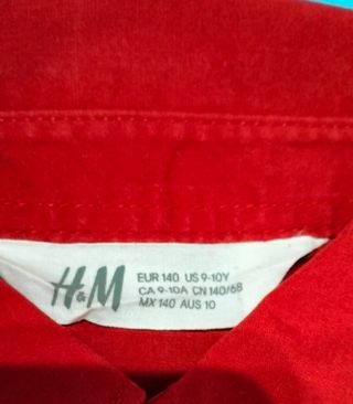 Camisa H&M Criança - Vermelha