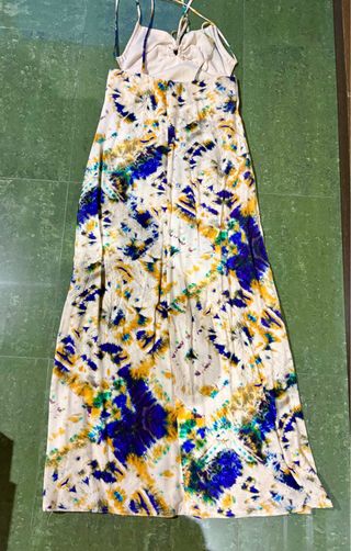 Vestido largo tie-dye multicolor