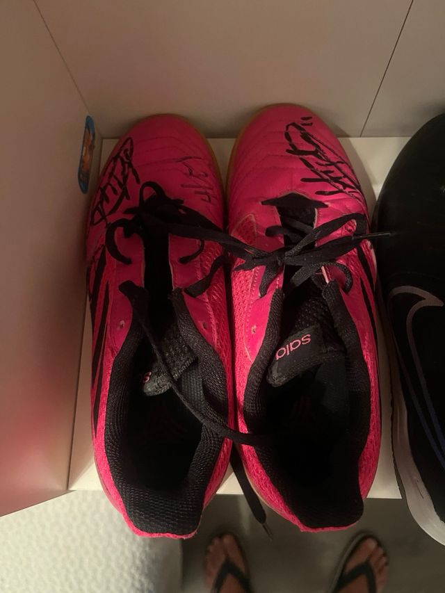 Zapatillas Nike fútbol sala - Rosa y Amarilla negr