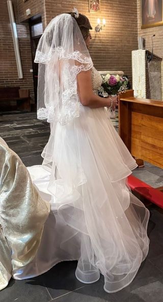 Vestido novia blanco talla M