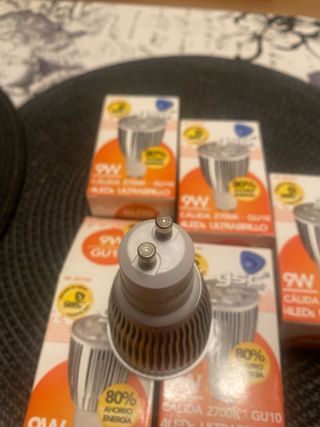 5 focos LED 9W GU10 Ultrabrillantes NUEVAS