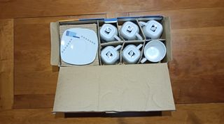 Juego té 6 tazas | Porcelana azul y blanca