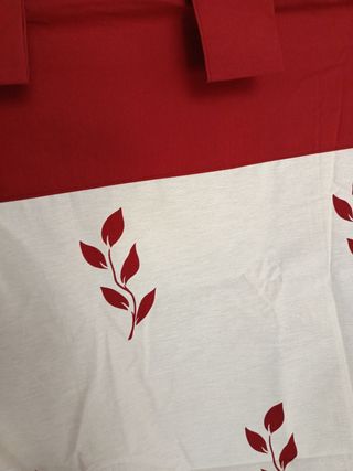 Cortina blanca y roja - 1 ud.