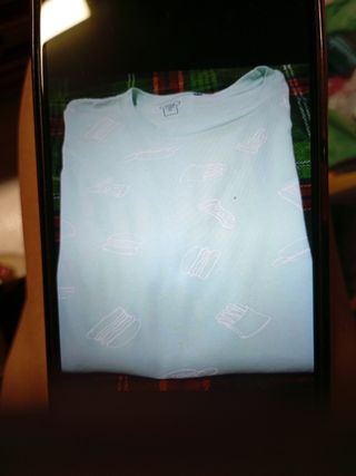 Camiseta verde menta estampada