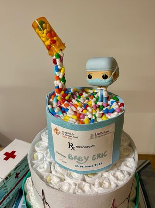 Tarta pañales personalizada