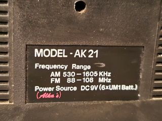 Radio Cassette International AK21 doble pletina