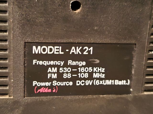 Radio Cassette International AK21 doble pletina