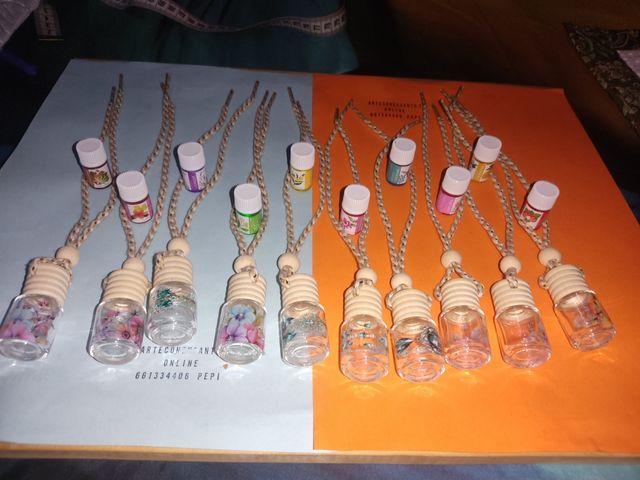 10 Ambientadores coche con diseños floreados 3€