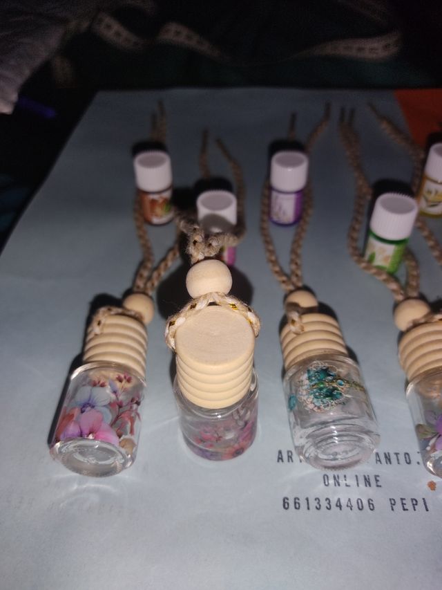 10 Ambientadores coche con diseños floreados 3€