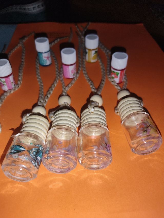 10 Ambientadores coche con diseños floreados 3€