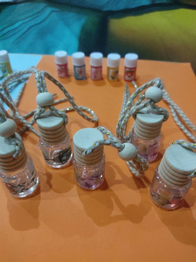 10 Ambientadores coche con diseños floreados 3€