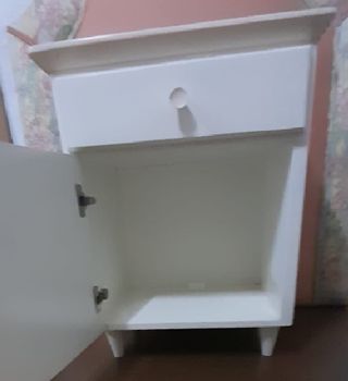 Cabecero cama infantil - beige/rosa