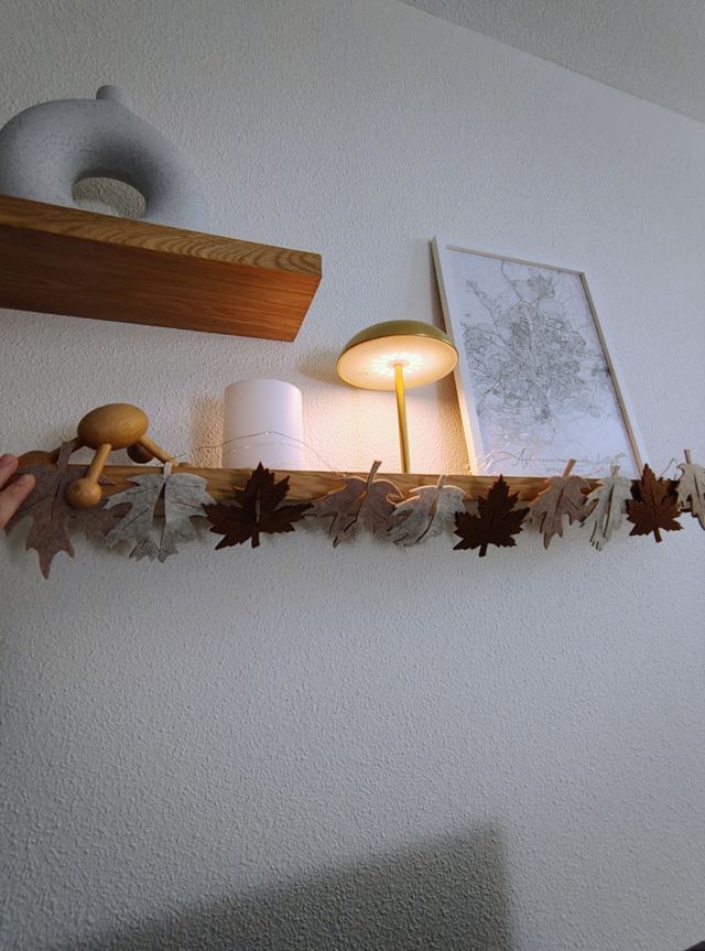 Guirnalda hojas fieltro otoño