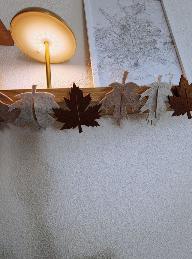 Guirnalda hojas fieltro otoño