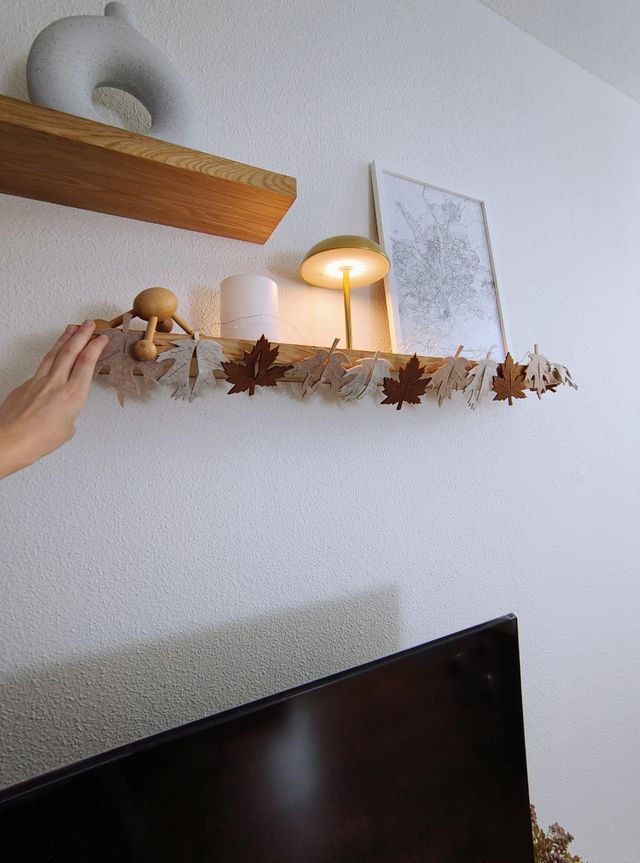 Guirnalda hojas fieltro otoño