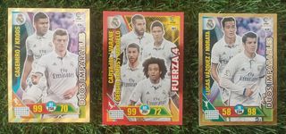 Se vende 3 cromos Adrenalyn XL 2016 Real Madrid