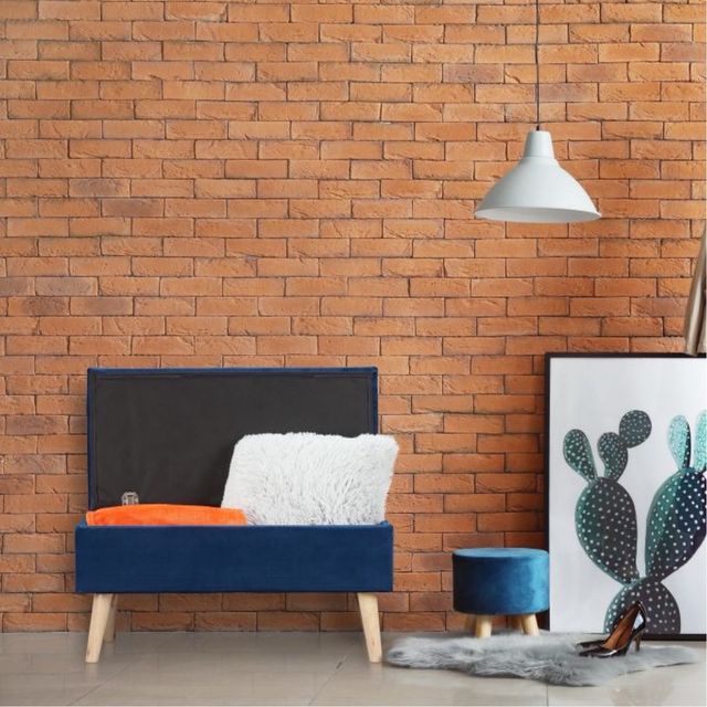 Baúl azul terciopelo - almacenaje