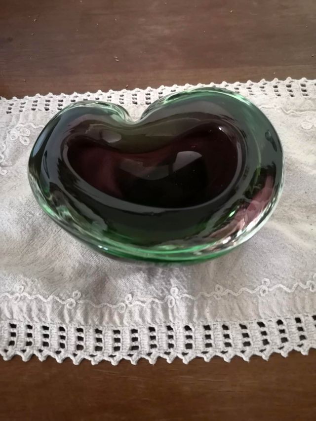 Posacenere Vetro Murano - Verde glacèè