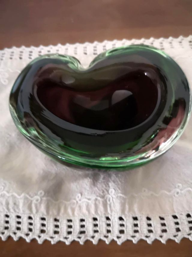 Posacenere Vetro Murano - Verde glacèè