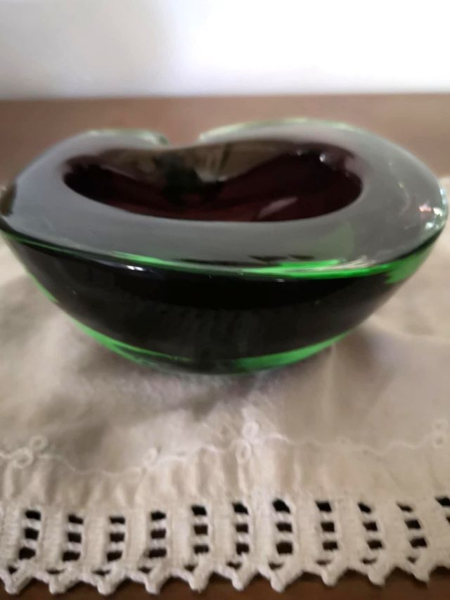 Posacenere Vetro Murano - Verde glacèè