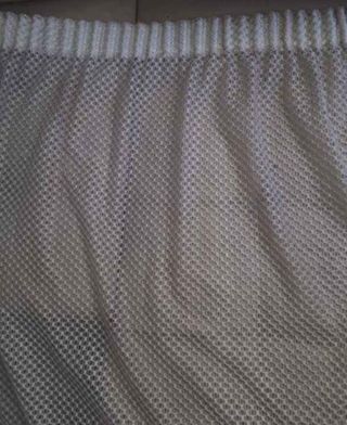 Cortina visillo beige vintage