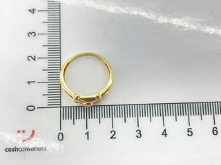 anillo oro 18k con piedra con diamante