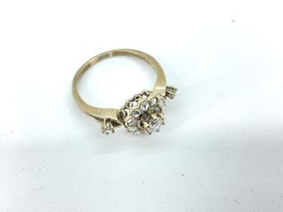 anillo oro 18k con piedra con diamante