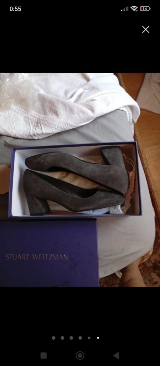 Zapatos Stuart Weitzman ante gris