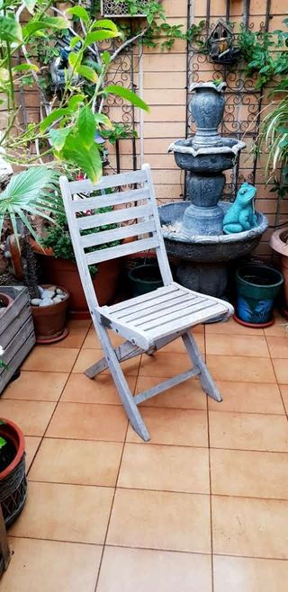 Silla terraza madera plegable