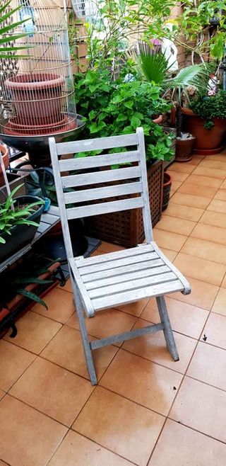 Silla terraza madera plegable