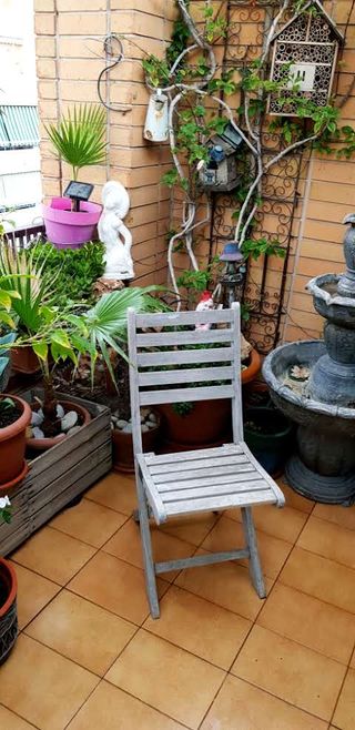 Silla terraza madera plegable