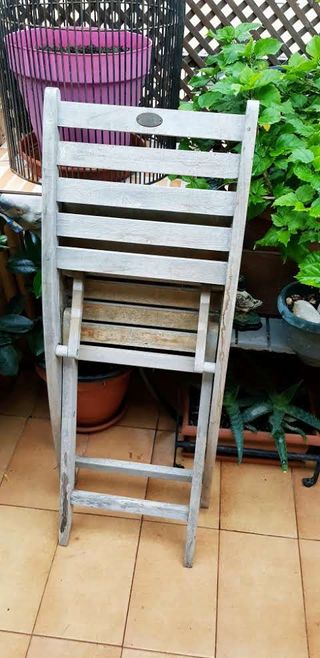 Silla terraza madera plegable