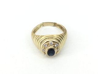 anillo oro 18k con piedra con diamante