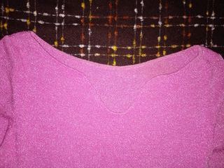 Jersey rosa talla L - Pespunte granate