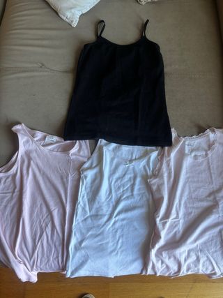 4 Camisetas interiores niña. TALLA 14
