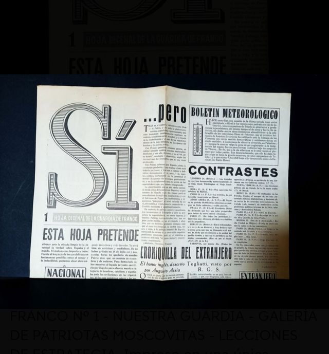 Franco Periódico Militar Antiguo Guardia