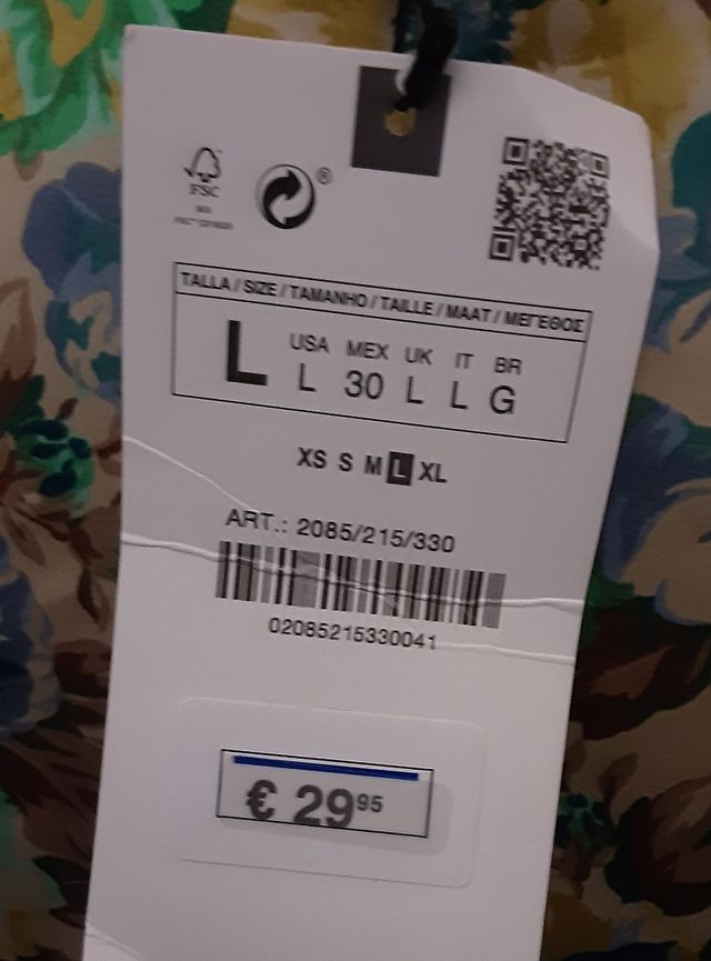 Camicia Zara fiori multicolor