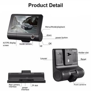 Video camara para coche DVR WDR FULL HD 1080P HDR NOCHE DUAL 4" , ENVIO 24H, NUEVO
