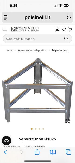 patas/soporte deposito 1000l