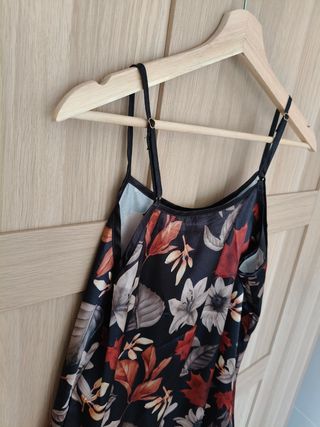 Vestido camisón satén floral