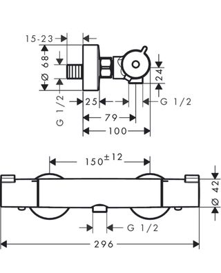 Miscelatore termostatico Hansgrohe 1001 CL
