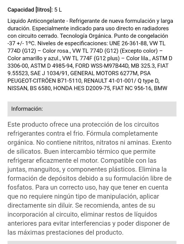 Anticongelante IADA Glycogel 50% 5L