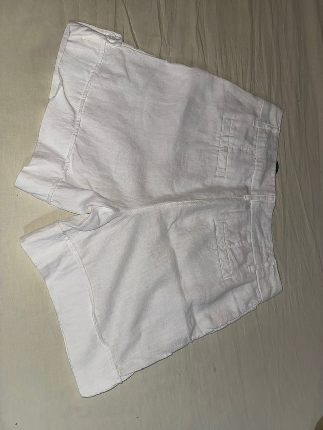 Shorts lino blanco - M