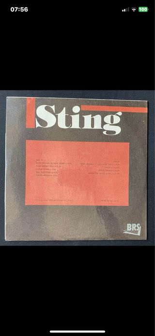 Sting - LP Raro Vinile 1990